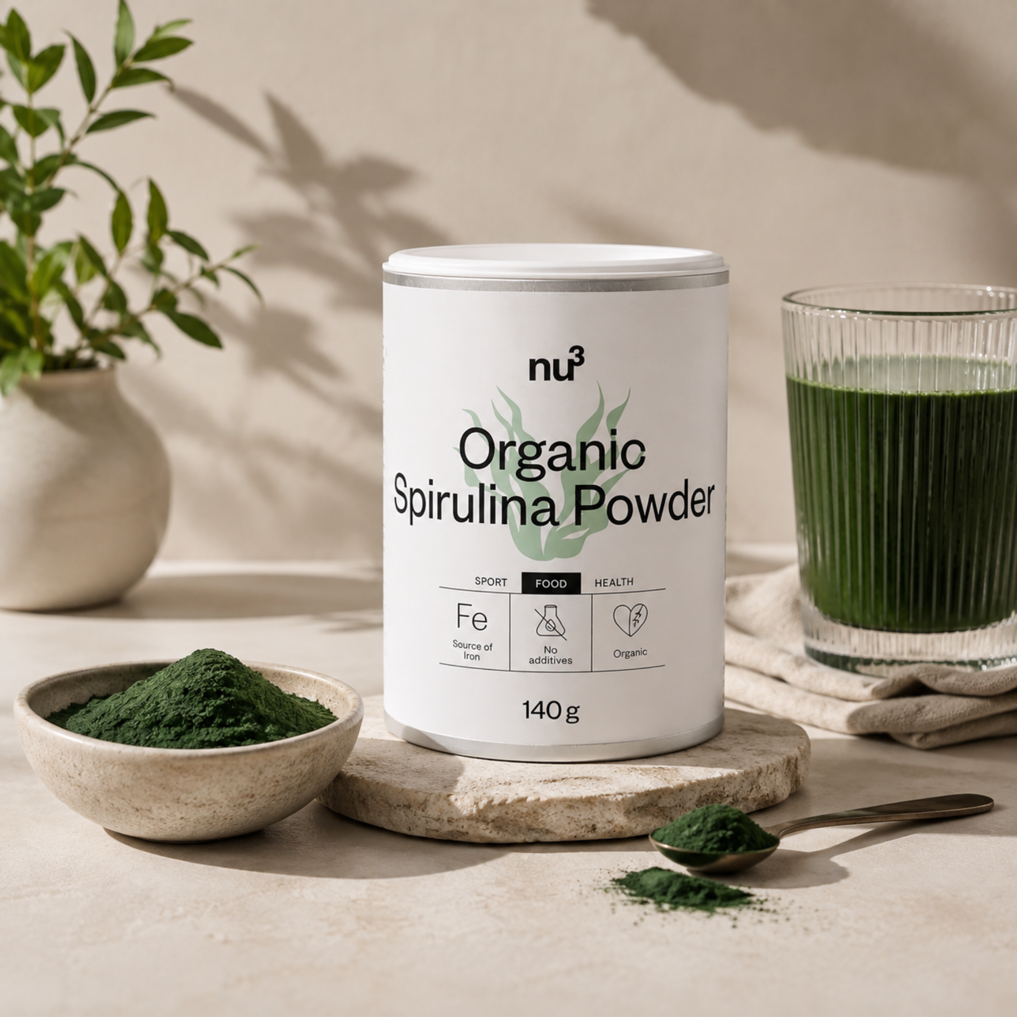 nu3 Spirulina Pulver Bio 140g