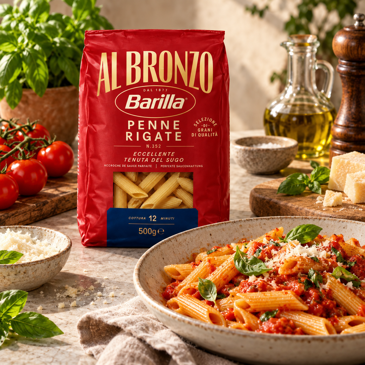 Barilla Penne Rigate Al Bronzo No. 352 - 500g