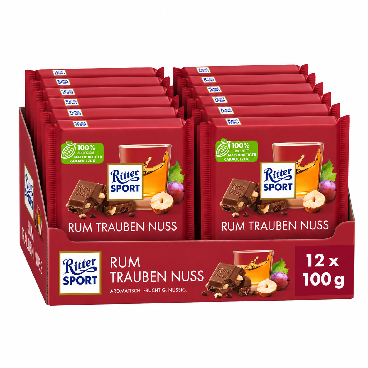 Ritter Sport - Rum Trauben Nuss 12 x 100g