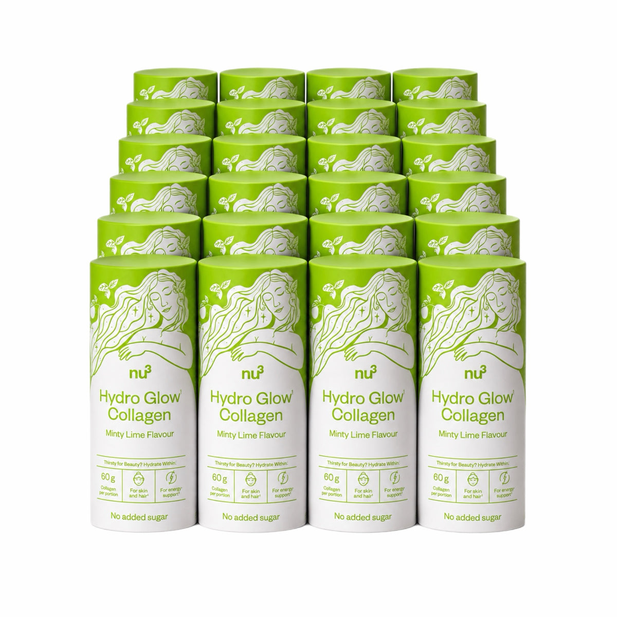 nu3 Hydro Glow Collagen - Minty Lime Flavour 24 x 240ml