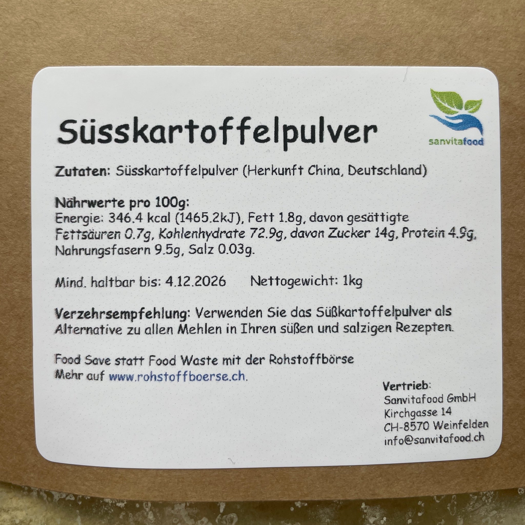 Süsskartoffelpulver 1kg