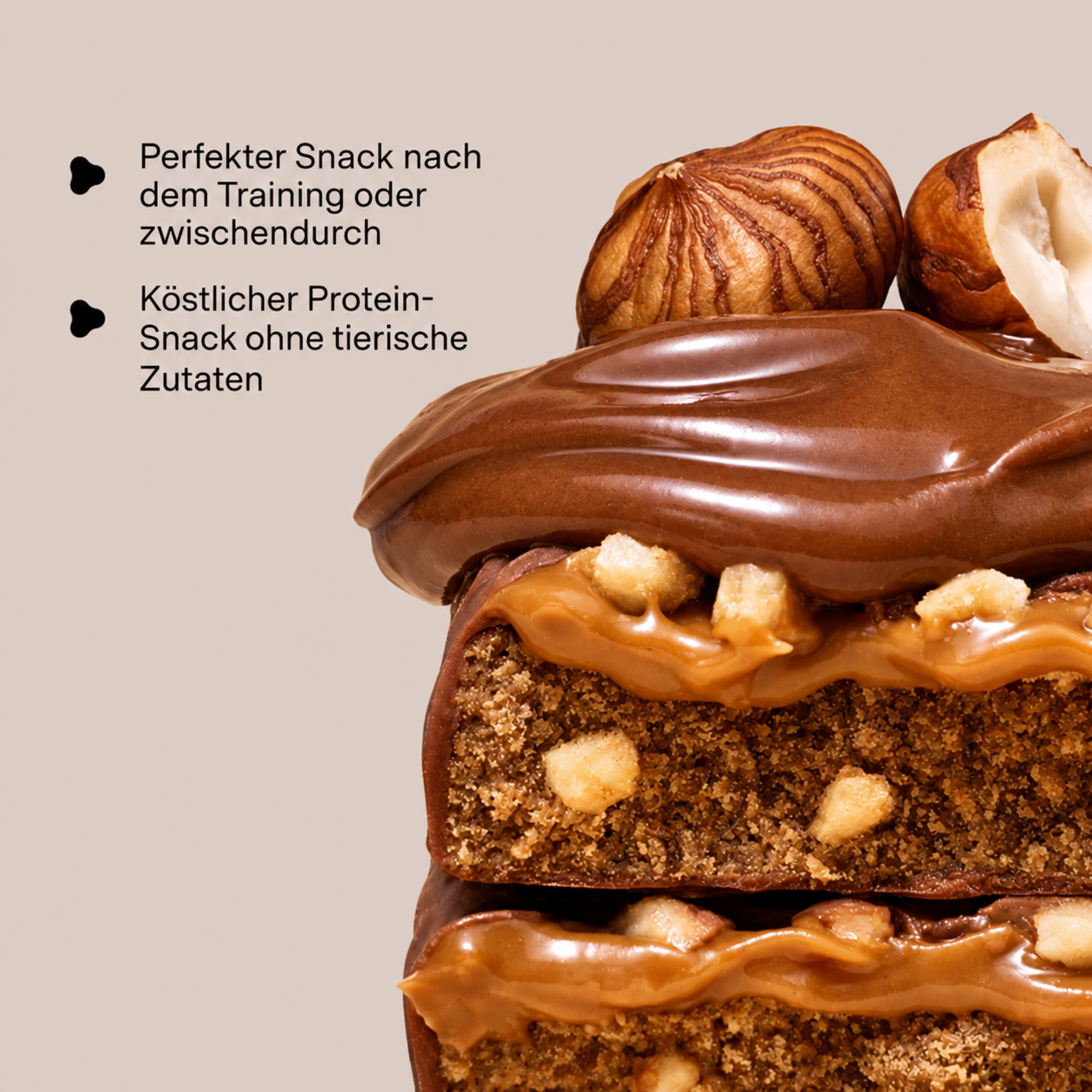 Barre protéinée végane - Noisette Caramel 50g