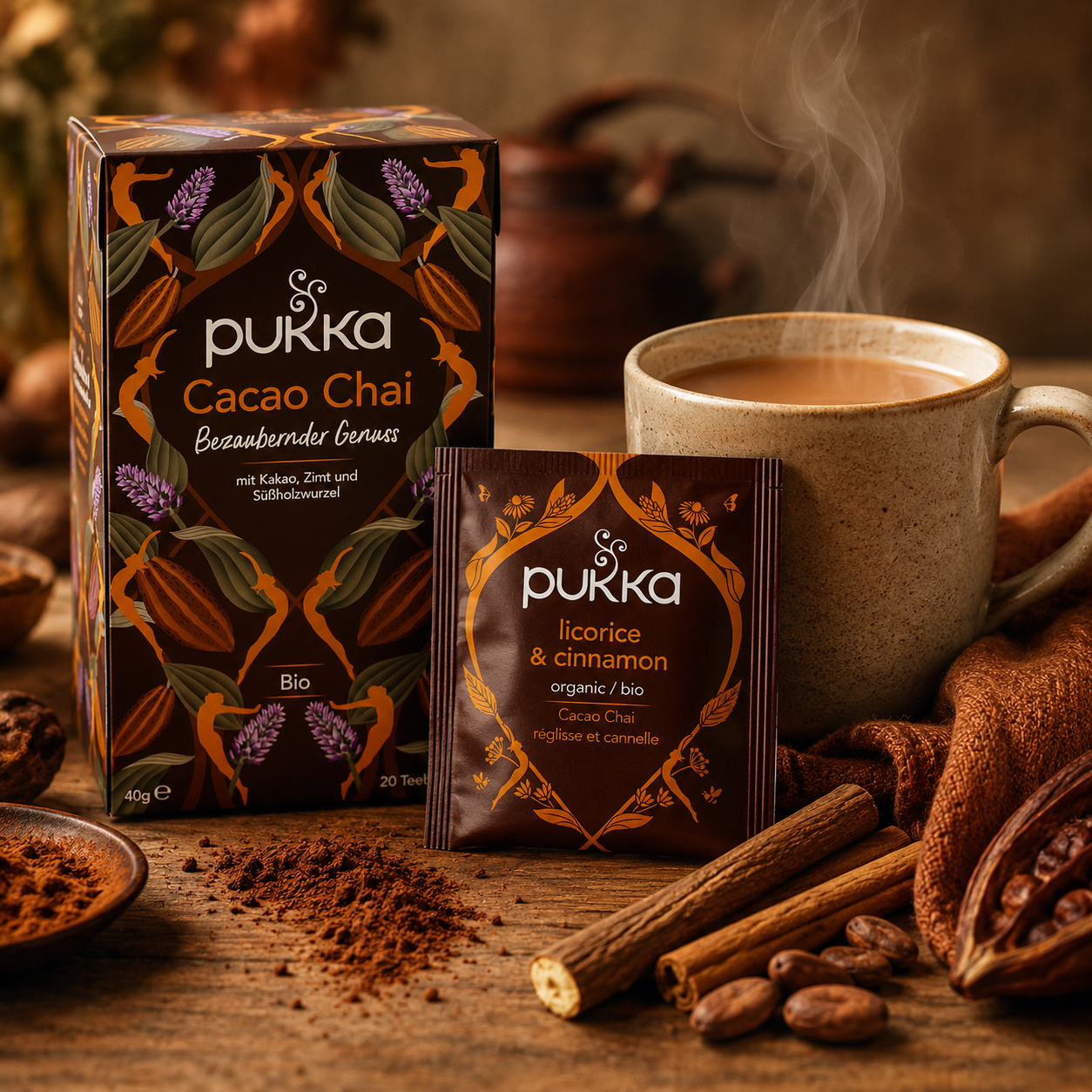 Pukka Tee Cacao Chai Bio - 20 Beutel