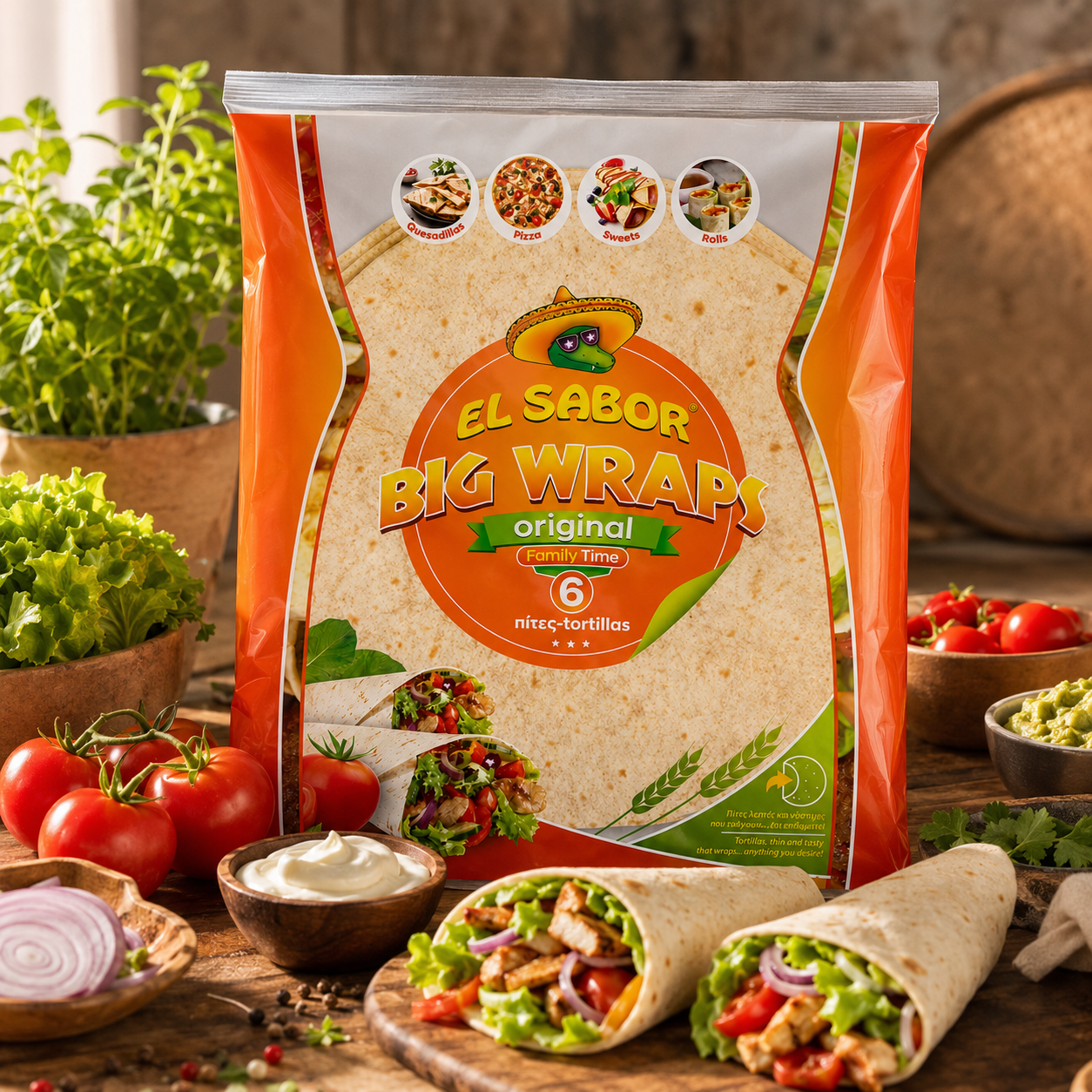 Tortilla Wraps Big 6er Pack - 25cm - 370g