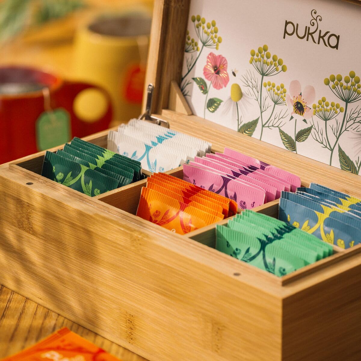 Coffret bien-être en bambou Pukka Tea Collection - 42 sachets de thé