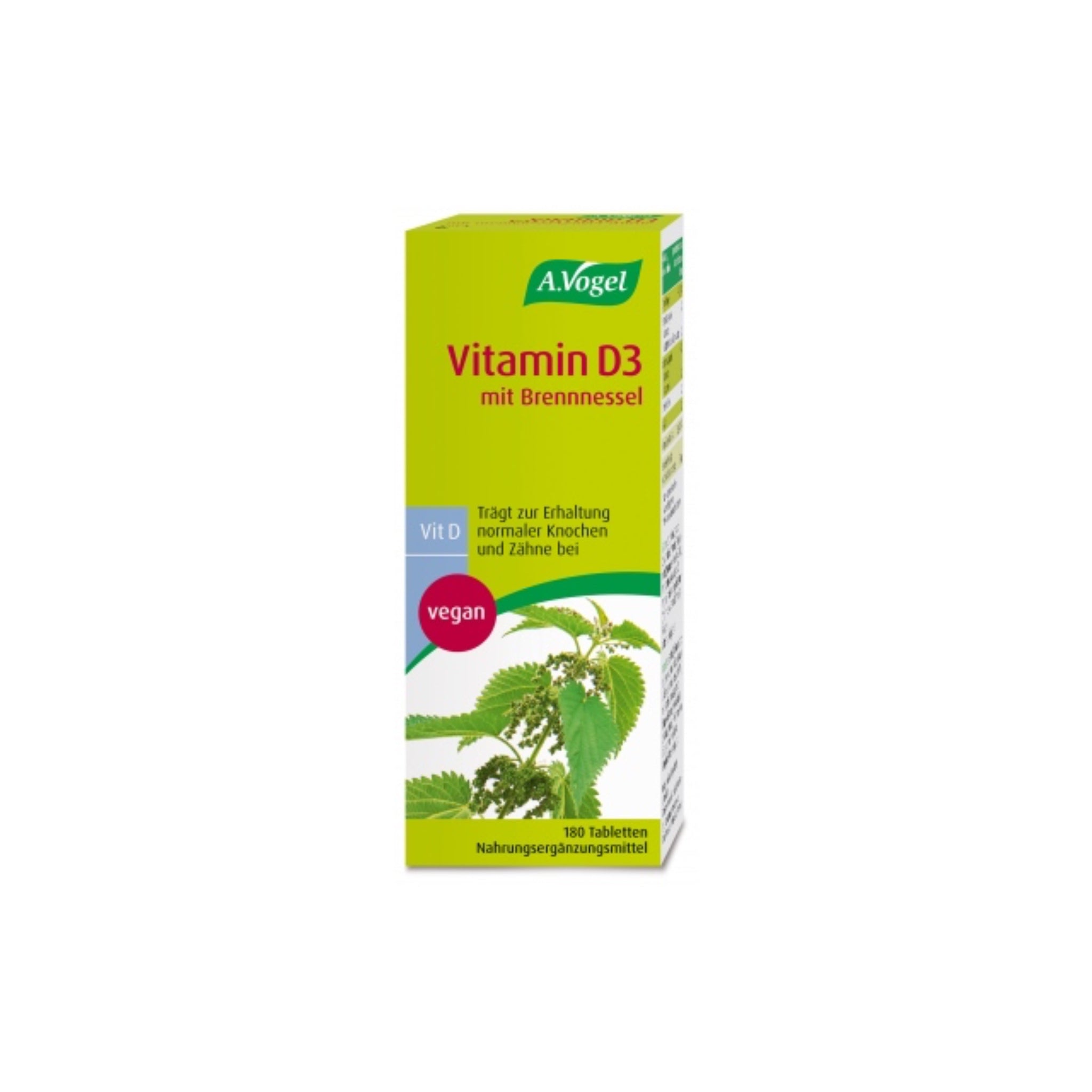 Vitamin D3 mit Brennnessel - 180 Tabletten