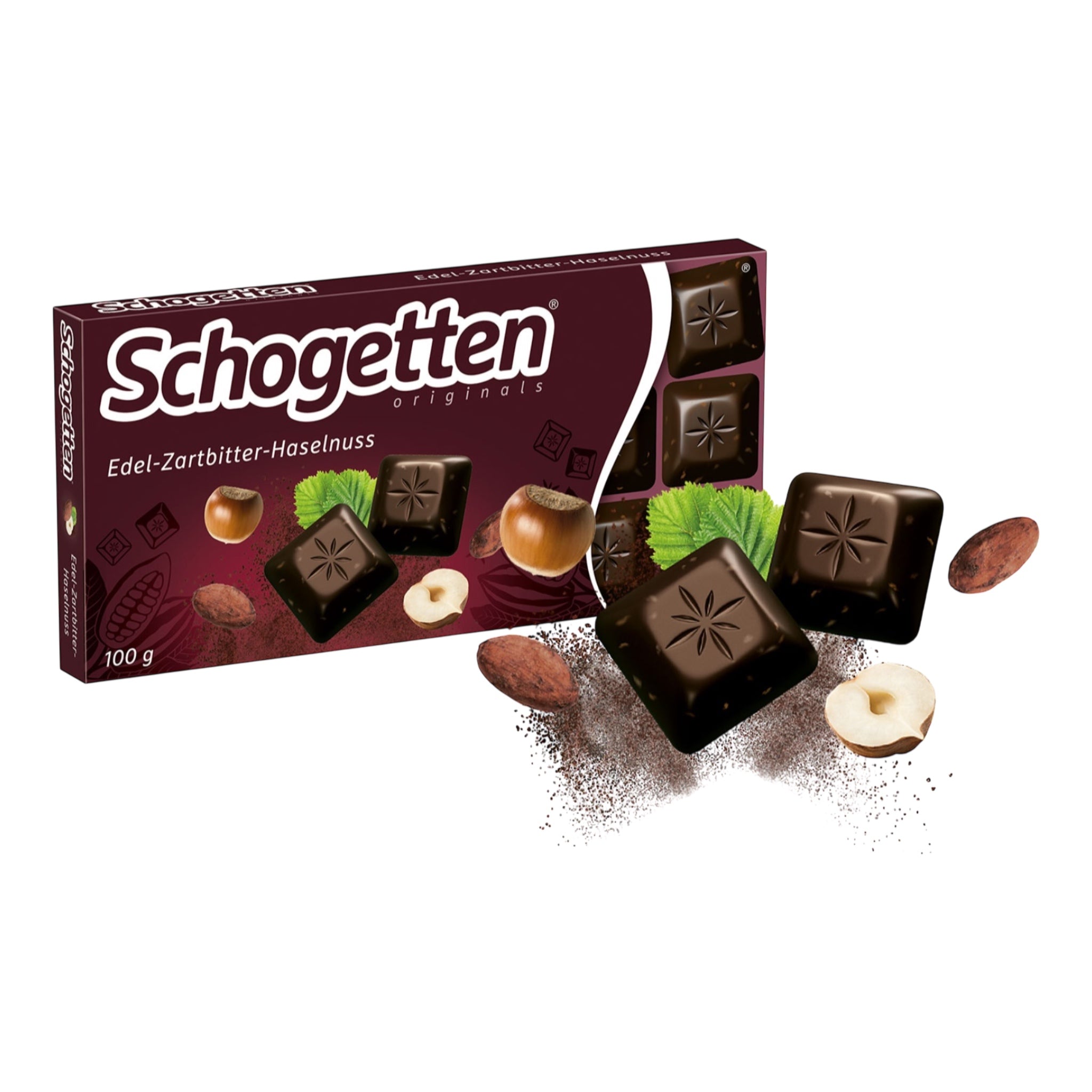 Schogetten Edel Dark Chocolate Hazelnut 100g