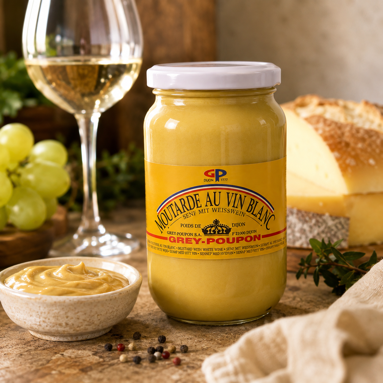 Senf mit Weisswein 370g