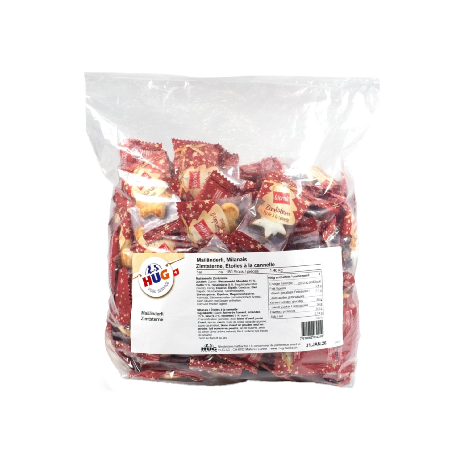 Wernli Mailänderli & Zimtsterne 180er Pack - 1.48kg
