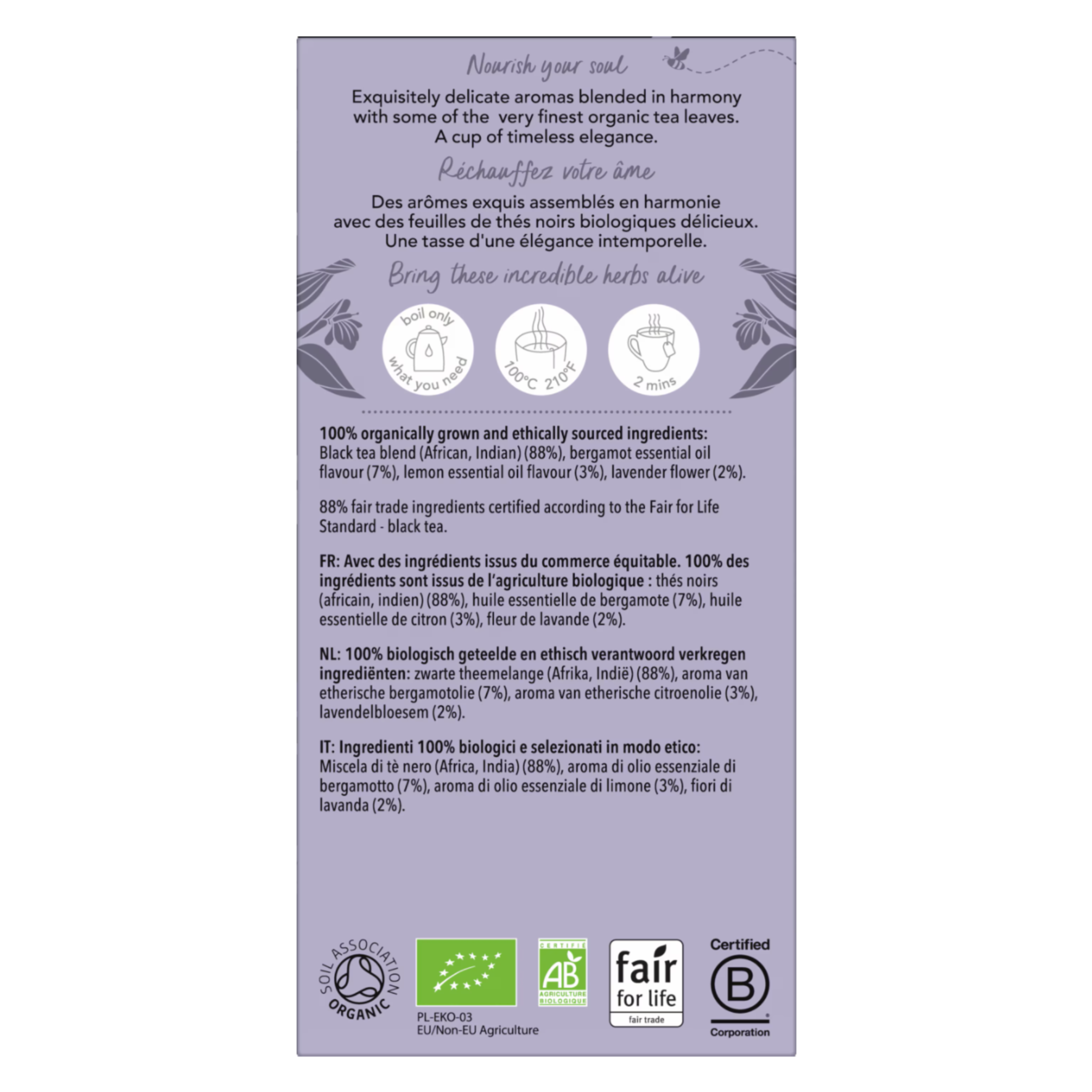 Pukka Tea Earl Grey Organic 40g