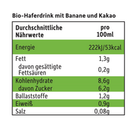 Haferdrink Banane Kakao Bio 250ml