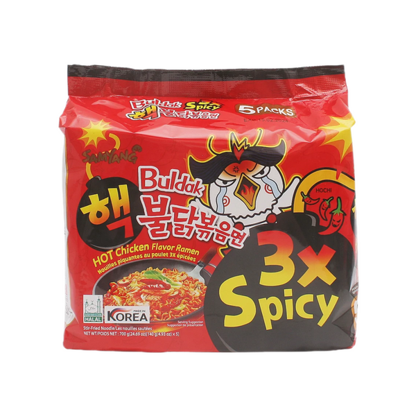 Ramen - Buldak Hot Chicken 3x Spicy 5er Pack - 700g