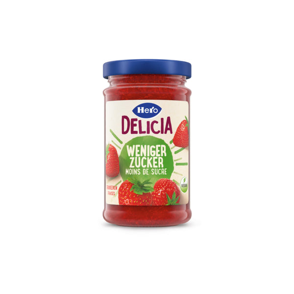 Hero Delicia Jam Strawberry Moins Sugar 220G