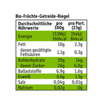 Riegel Birne, Pflaume & schwarze Johannisbeere Bio - 4er Pack - 92g