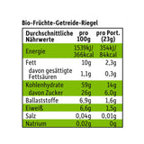 Riegel Birne, Pflaume & schwarze Johannisbeere Bio - 4er Pack - 92g