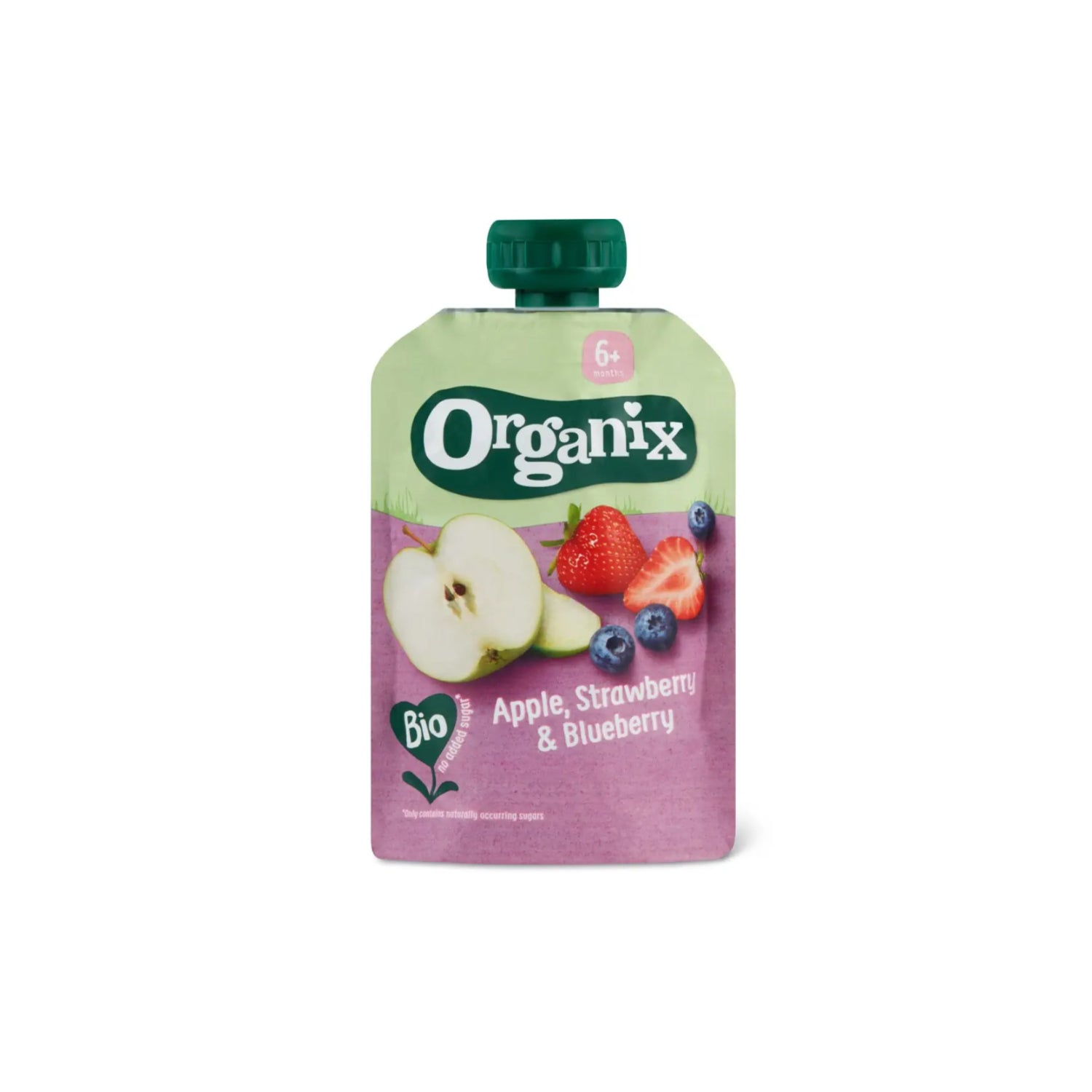 Pomme, fraise et myrtille bio en sachet de 100 g