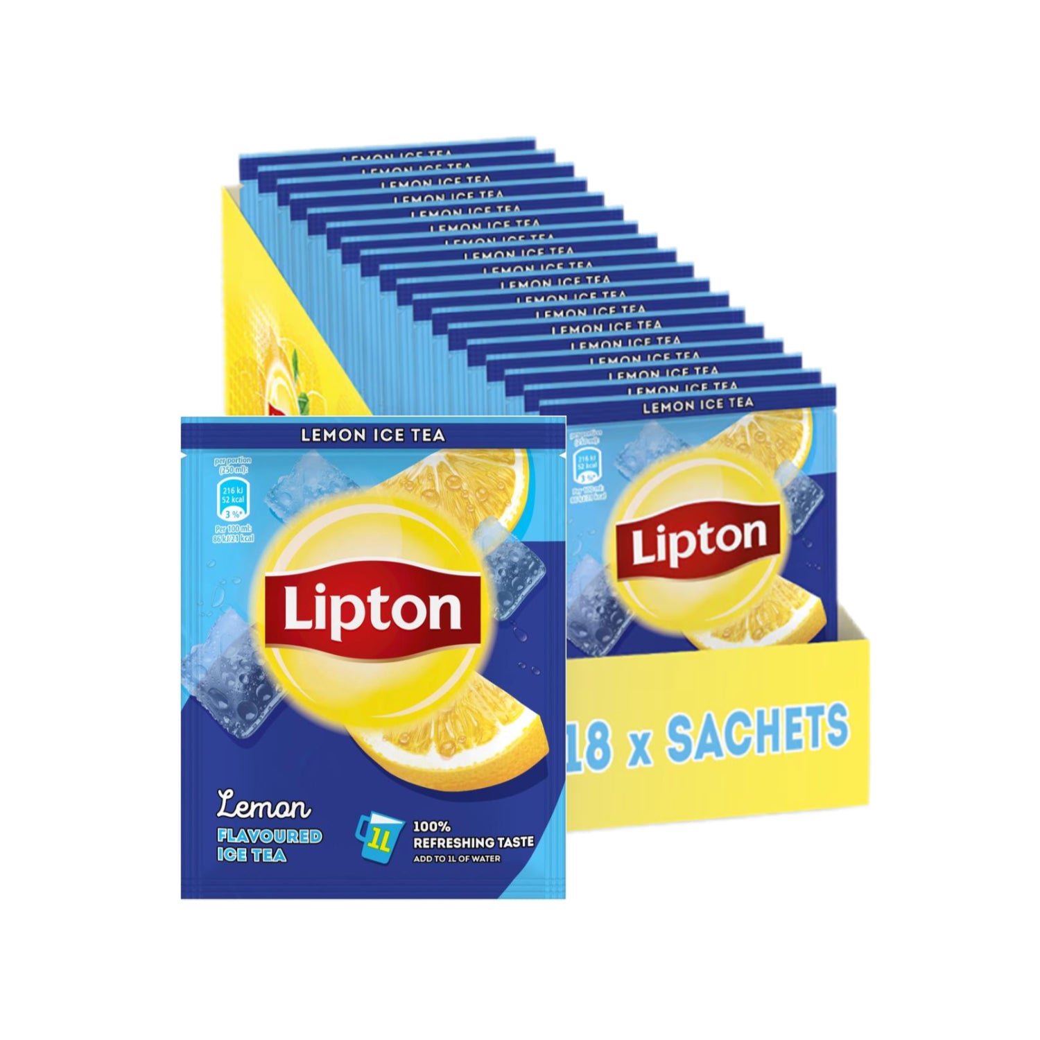 Thé glacé en poudre au citron 1 litre - 18 x 52 g