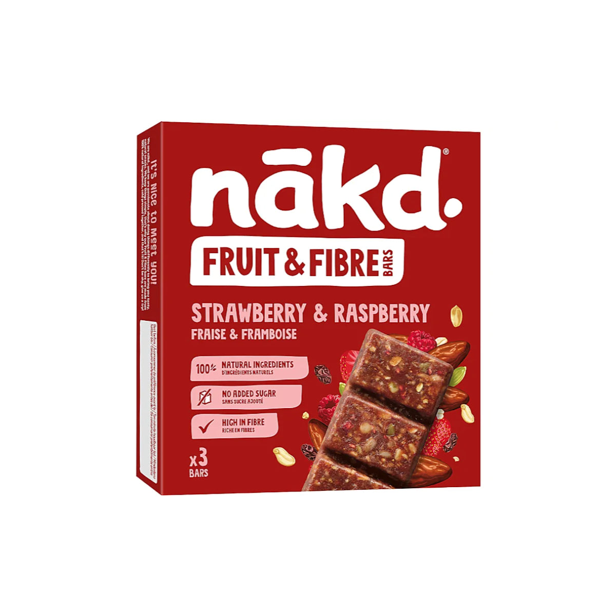 Strawberry Raspberry Bar Pack of 3 - 132g
