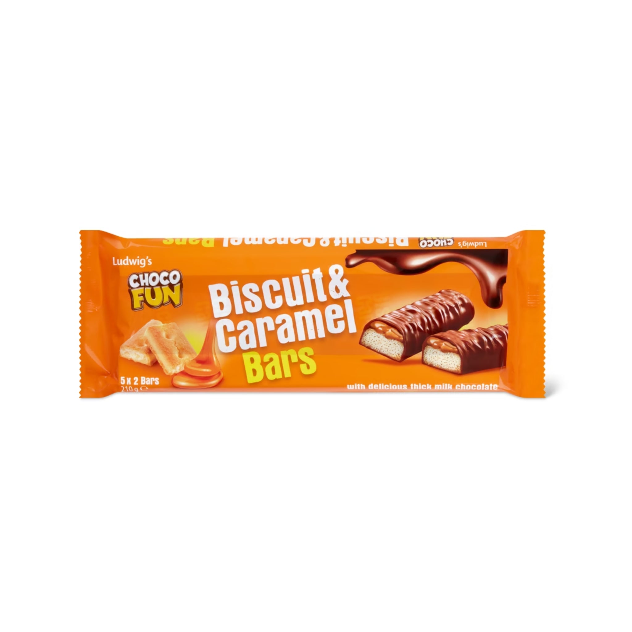 Schokoriegel Biscuit und Karamel 210g