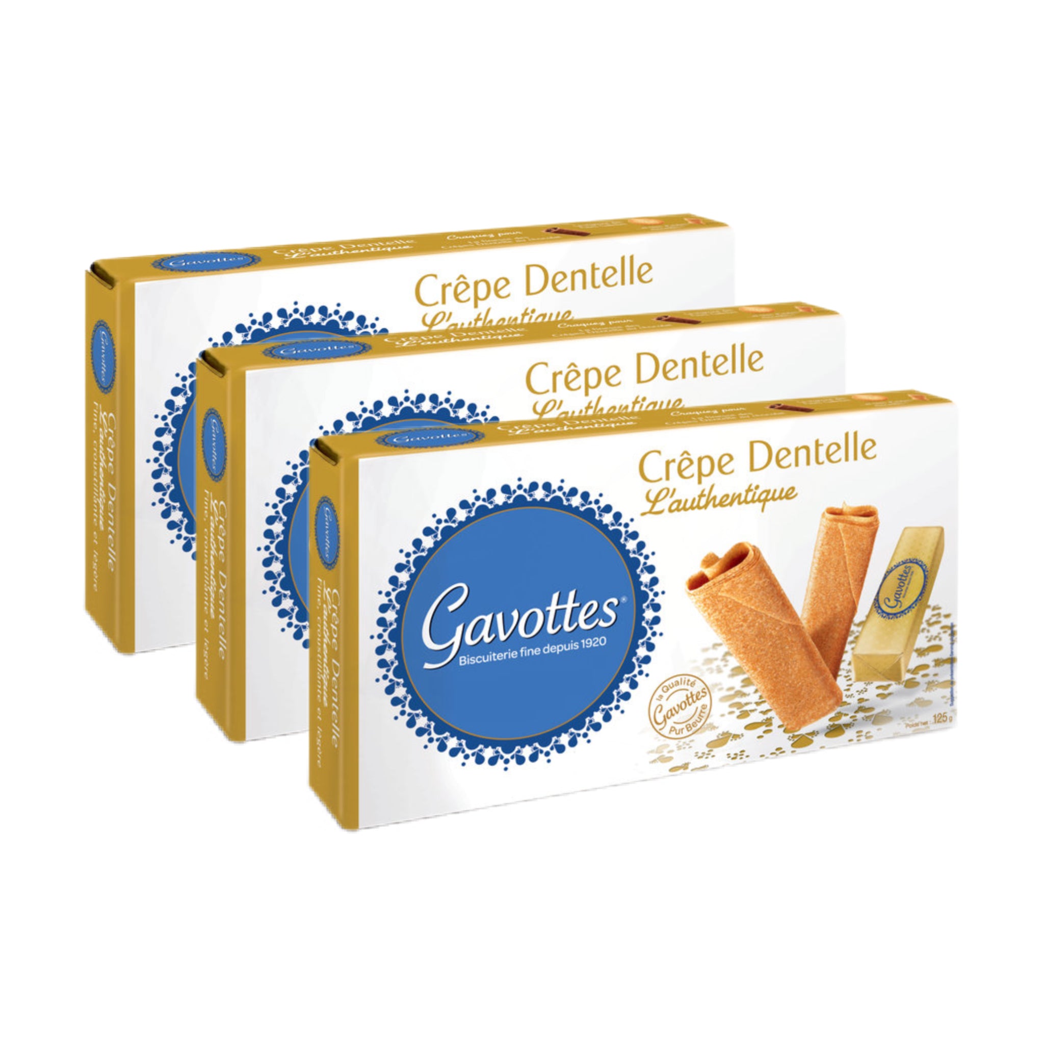 Crêpes Dentelle wafer rolls pack of 3 - 375g