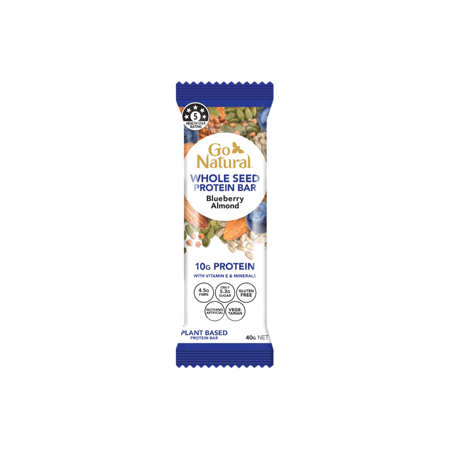 Proteinriegel Whole Seed Blueberry Almond 40g