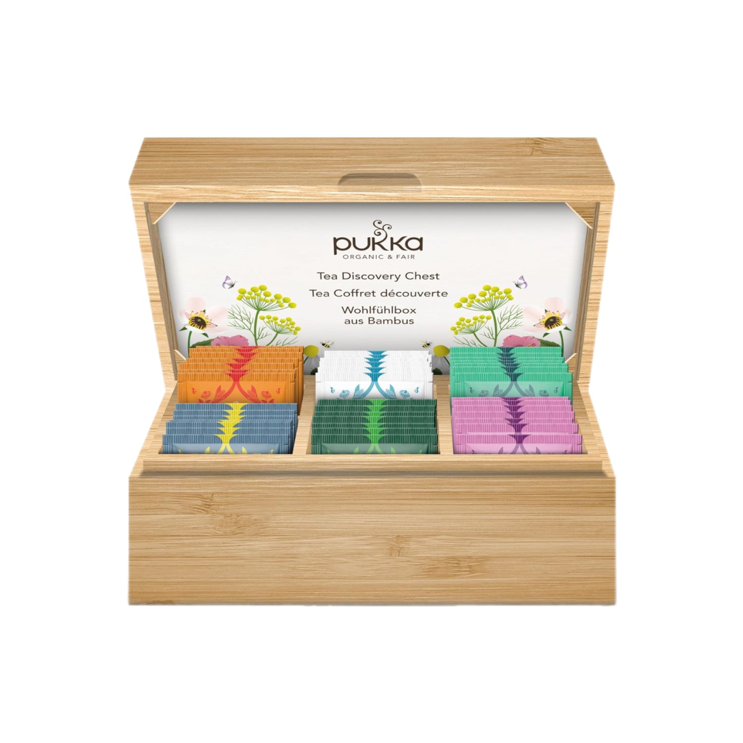 Coffret bien-être en bambou Pukka Tea Collection - 42 sachets de thé