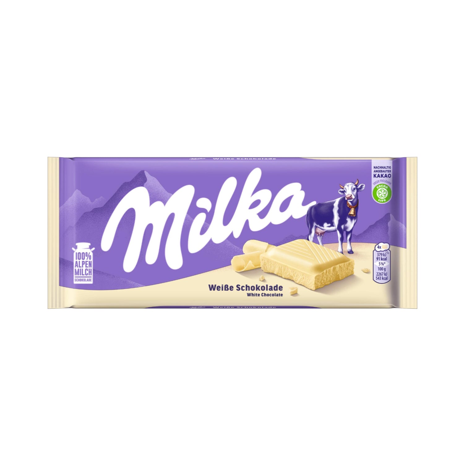 Milka White Chocolate 100g