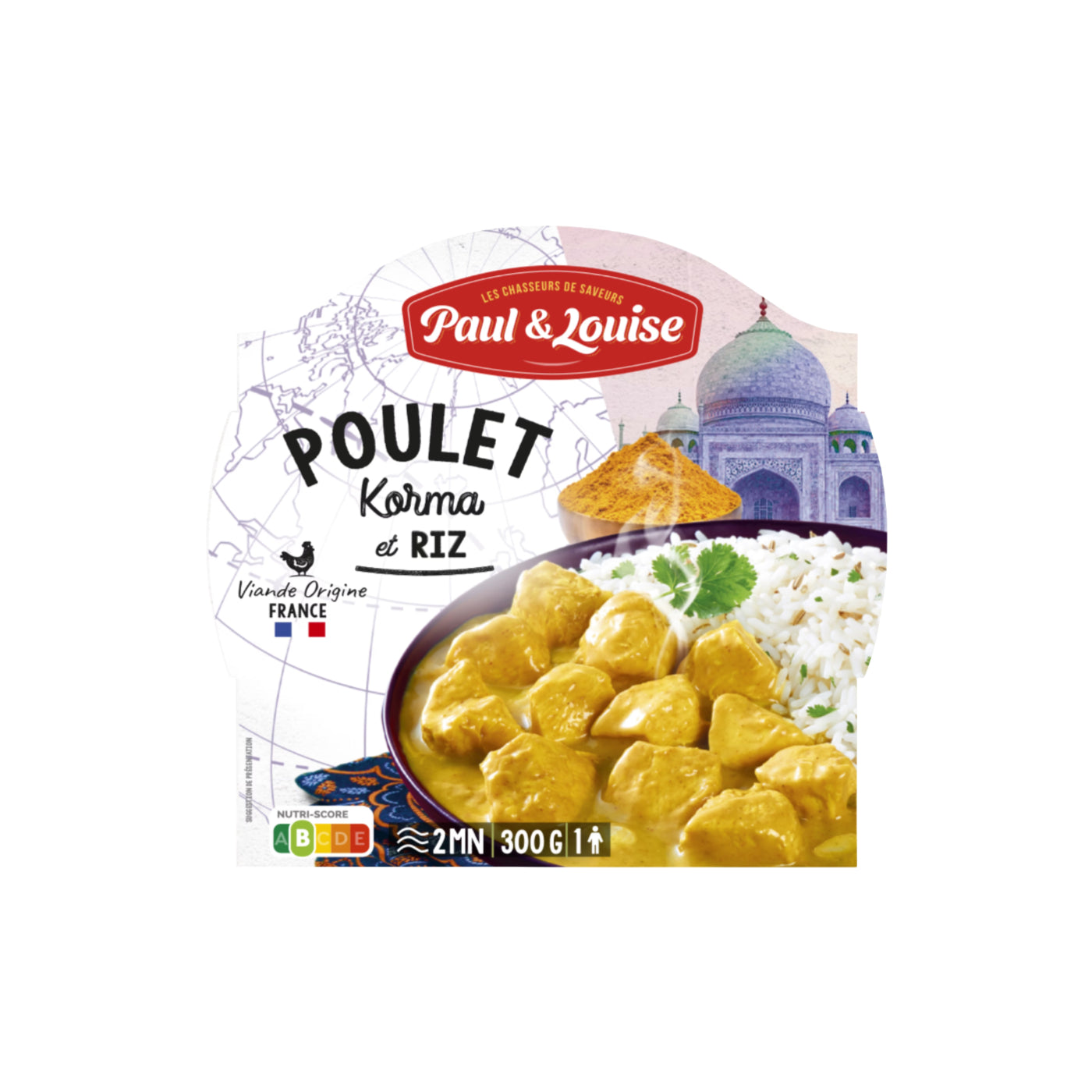 Korma-Curry mit Poulet und Reis 300g