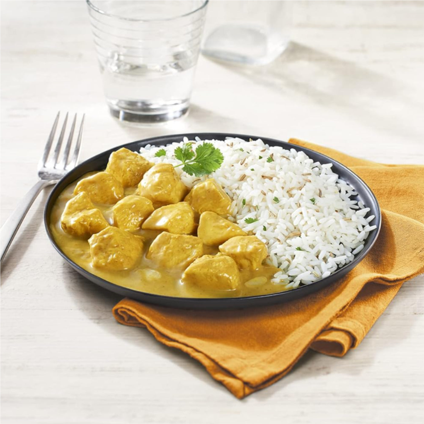 Korma-Curry mit Poulet und Reis 300g