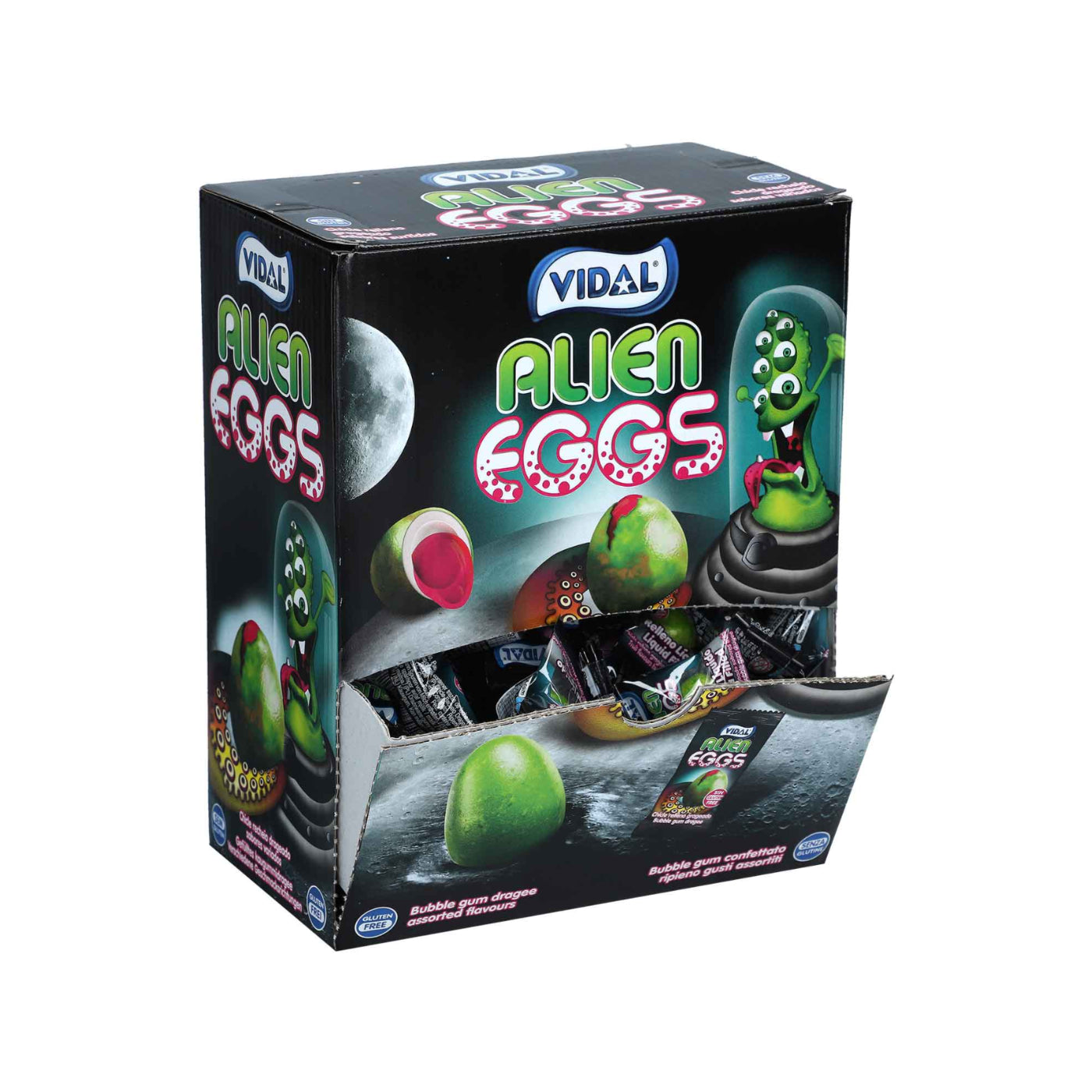Kaugummi Alien Eggs mit flüssigem Kern - 200er Pack