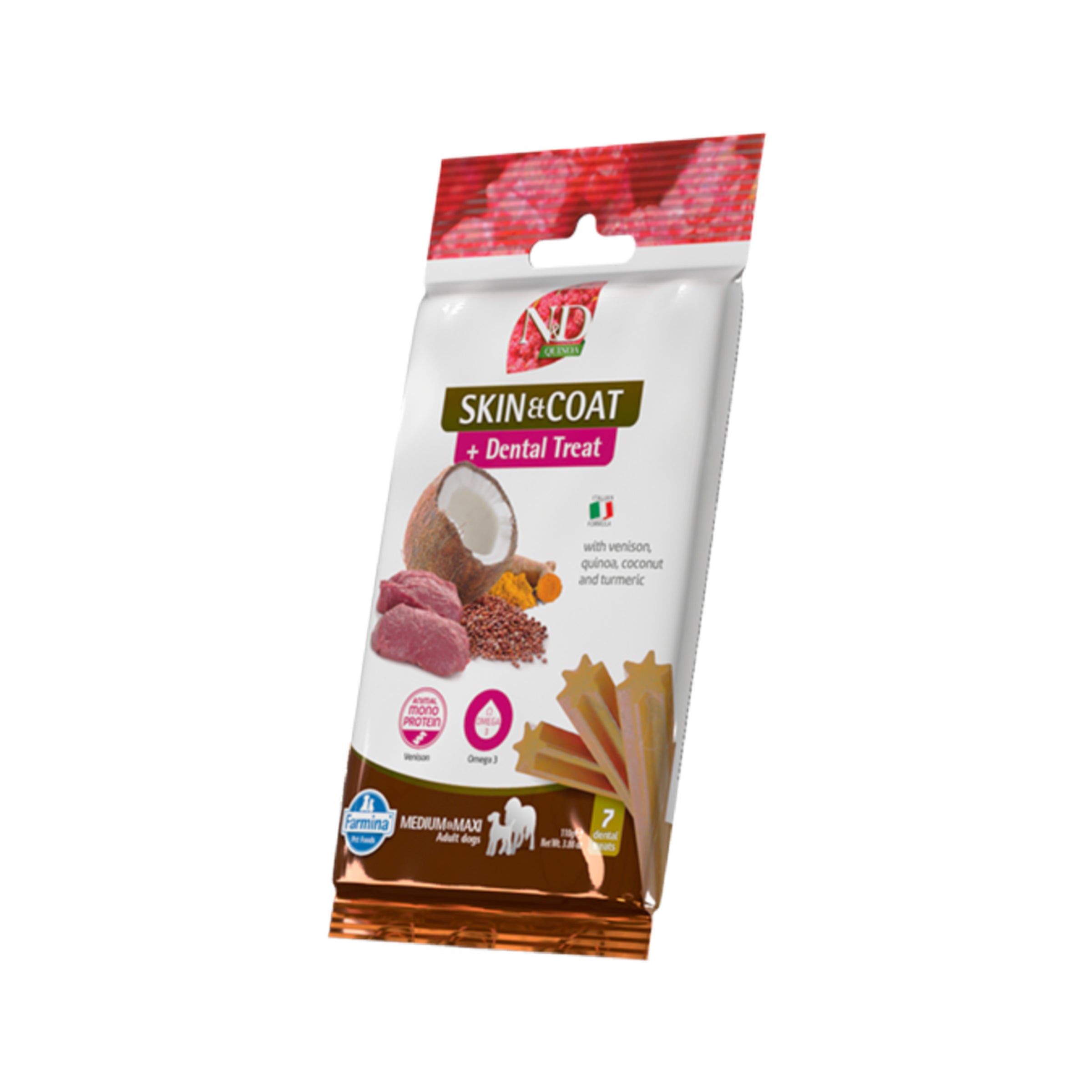 Friandises dentaires pour chiens Gibier sauvage, quinoa et noix de coco 100 g
