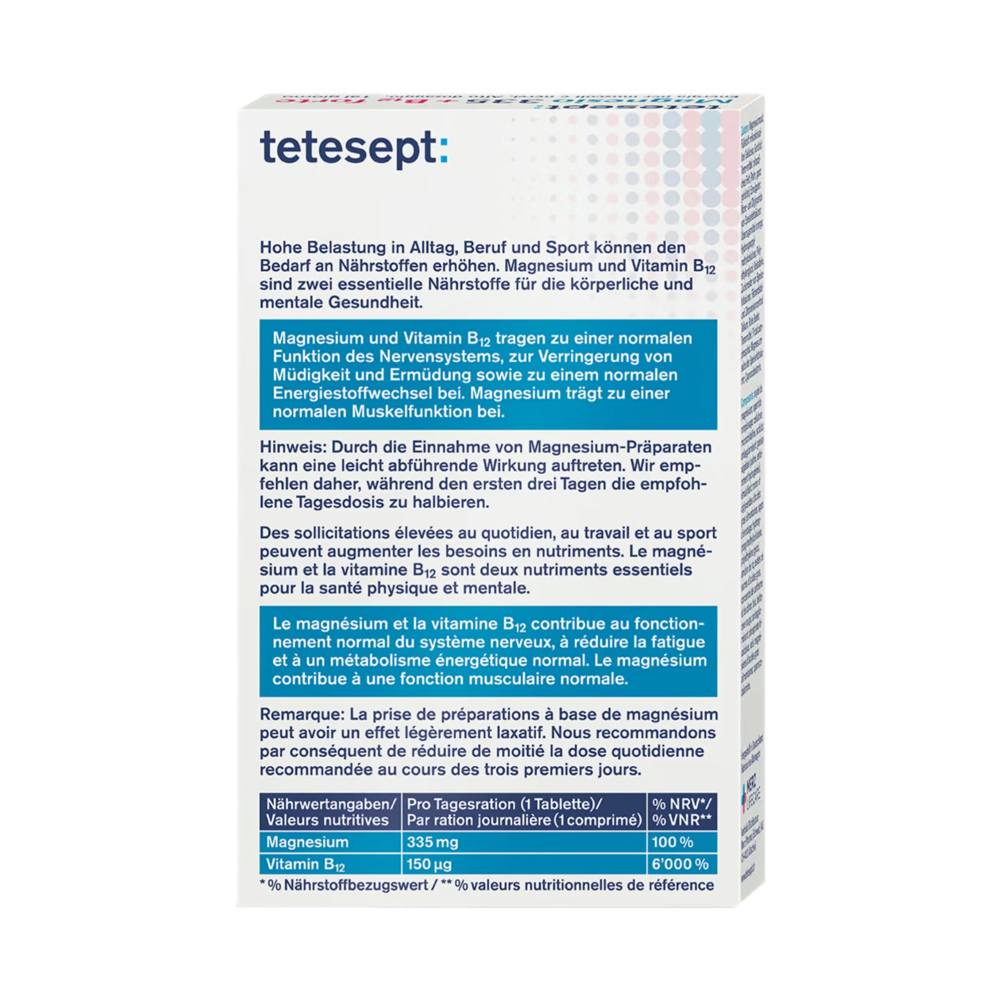 Magnesium 335 + B12 Forte - 32 Tabletten