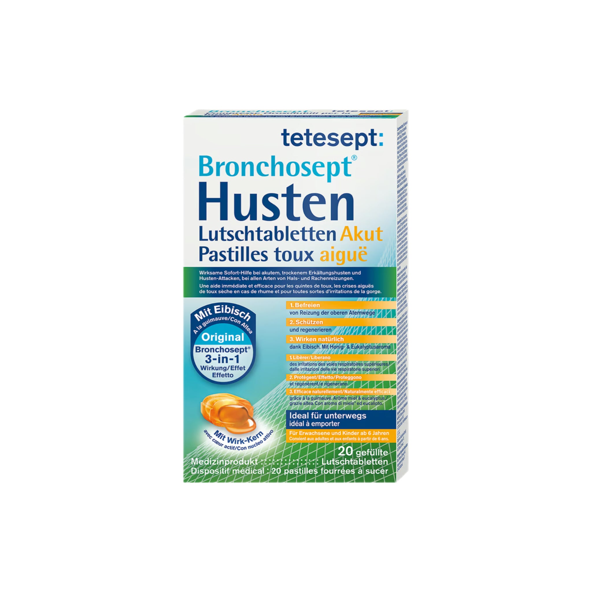 Bronchosept Husten Akut Lutschtabletten - 20 Tabletten