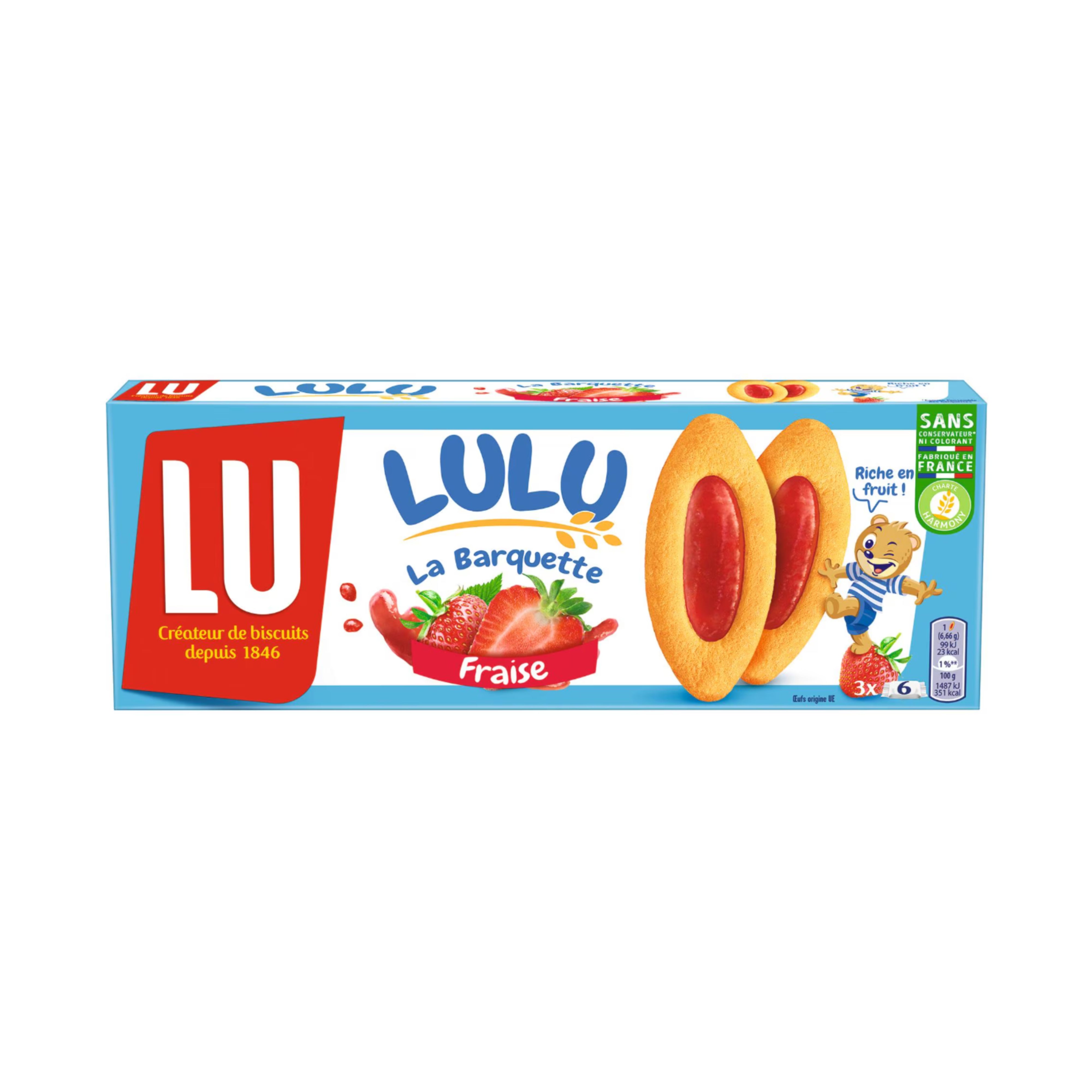 Biscuit Lulu La Barquette Erdbeer 120g