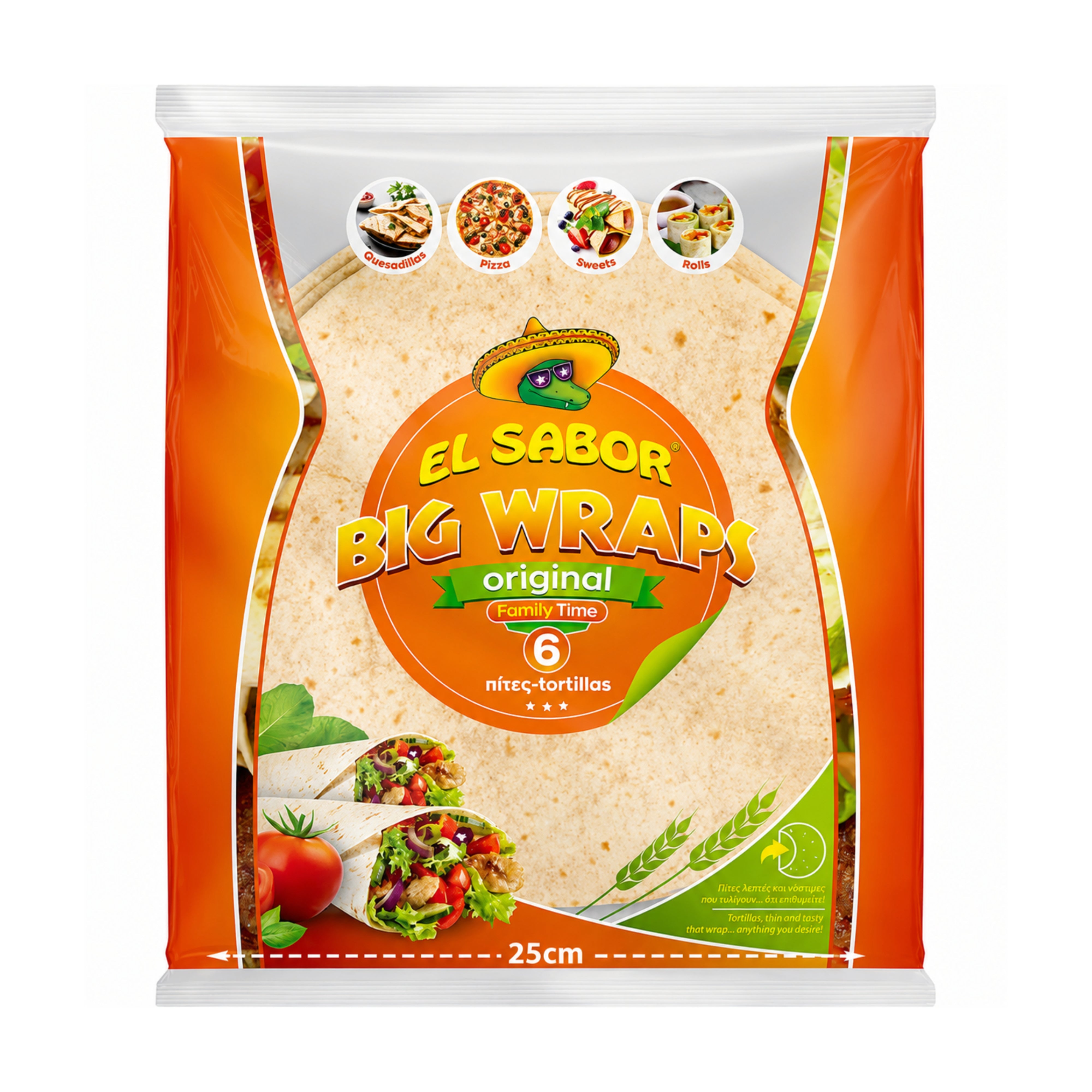 Tortilla Wraps Big 6er Pack - 25cm - 370g