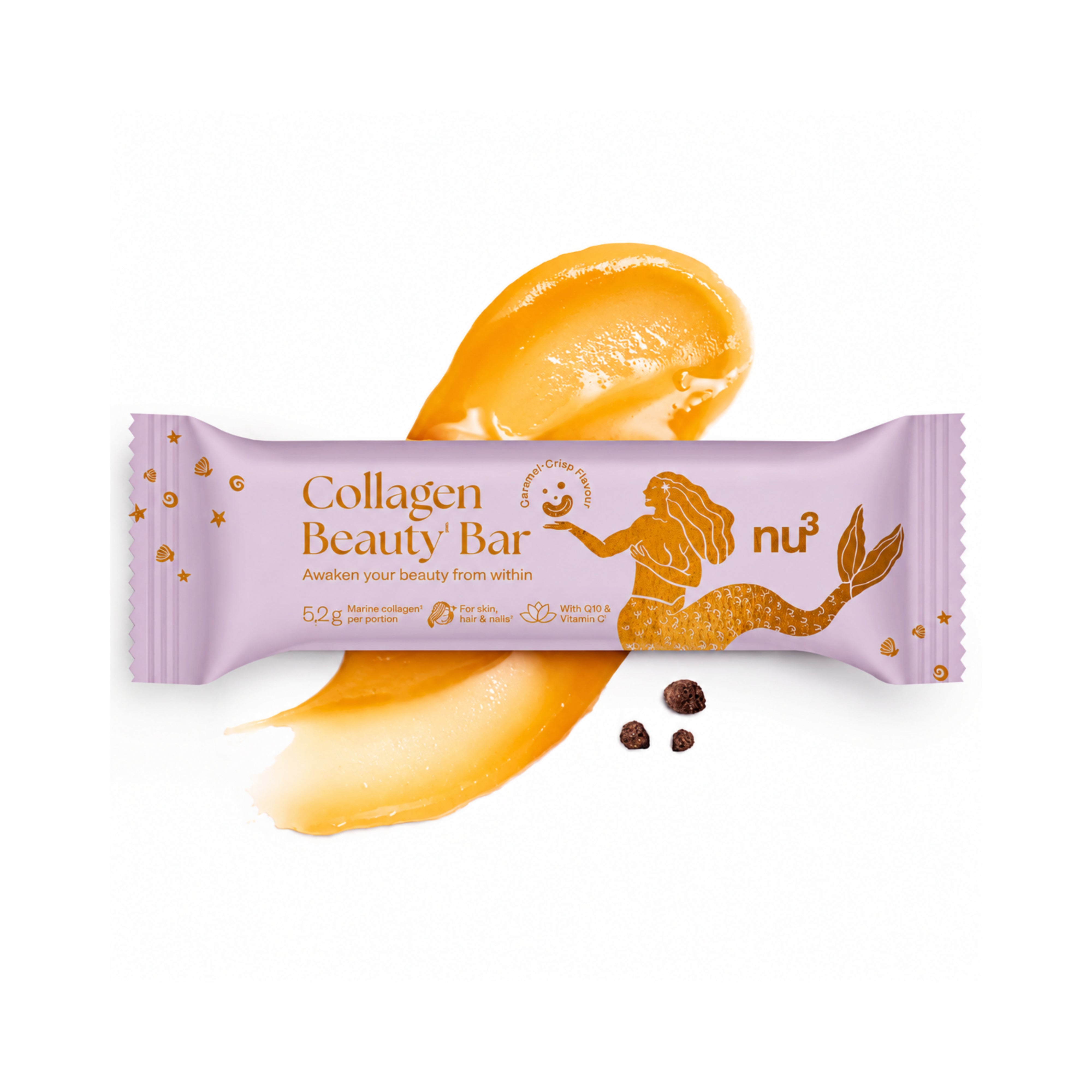 nu3 Collagen Beauty Bar Caramel-Crisp 24 x 40g