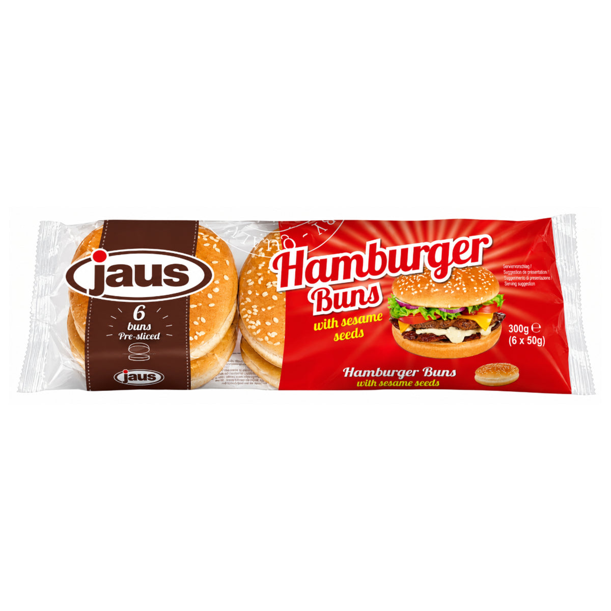 Burger Buns Sesam 6er Pack - 300g