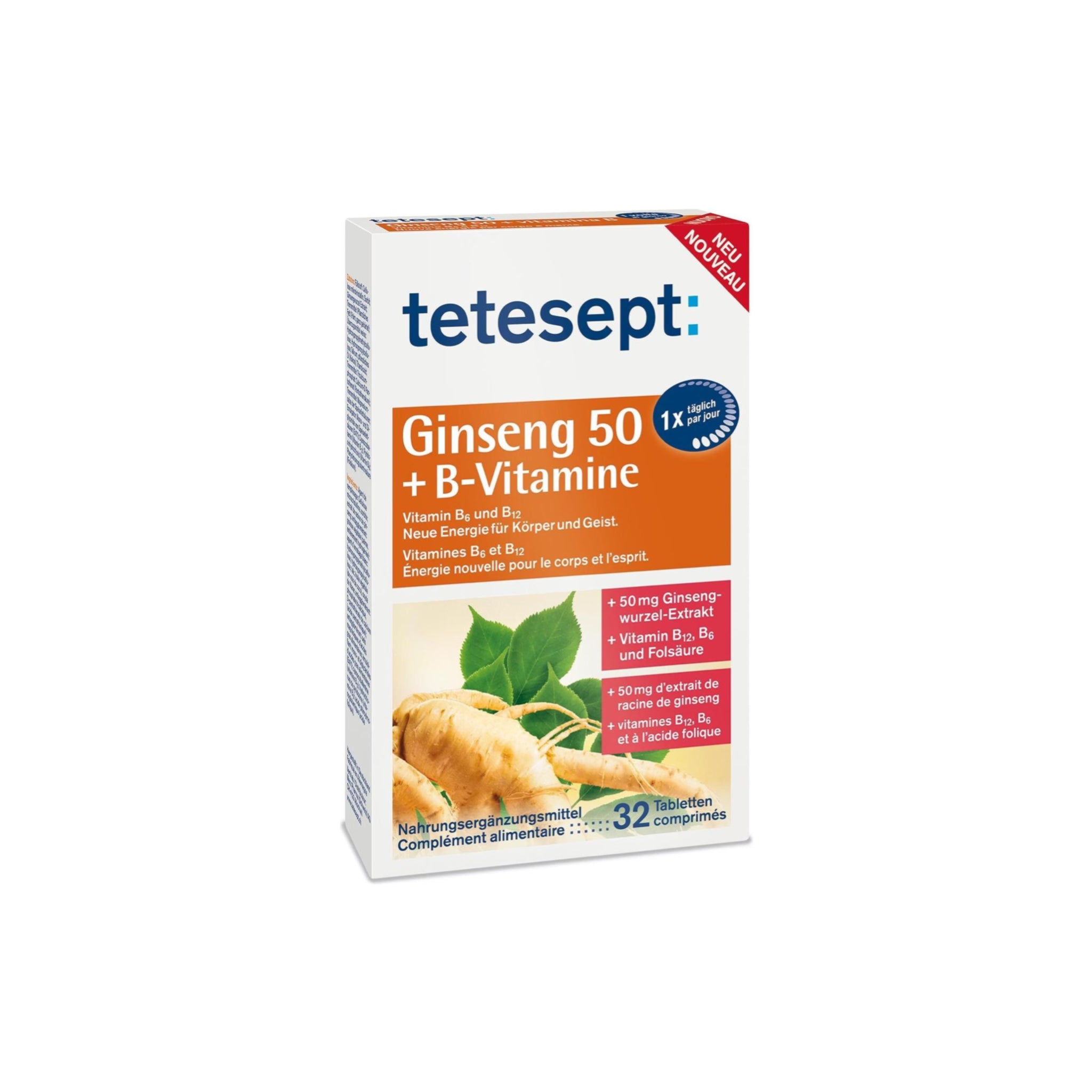 Ginseng 50 + B-Vitamine - 32 Tabletten