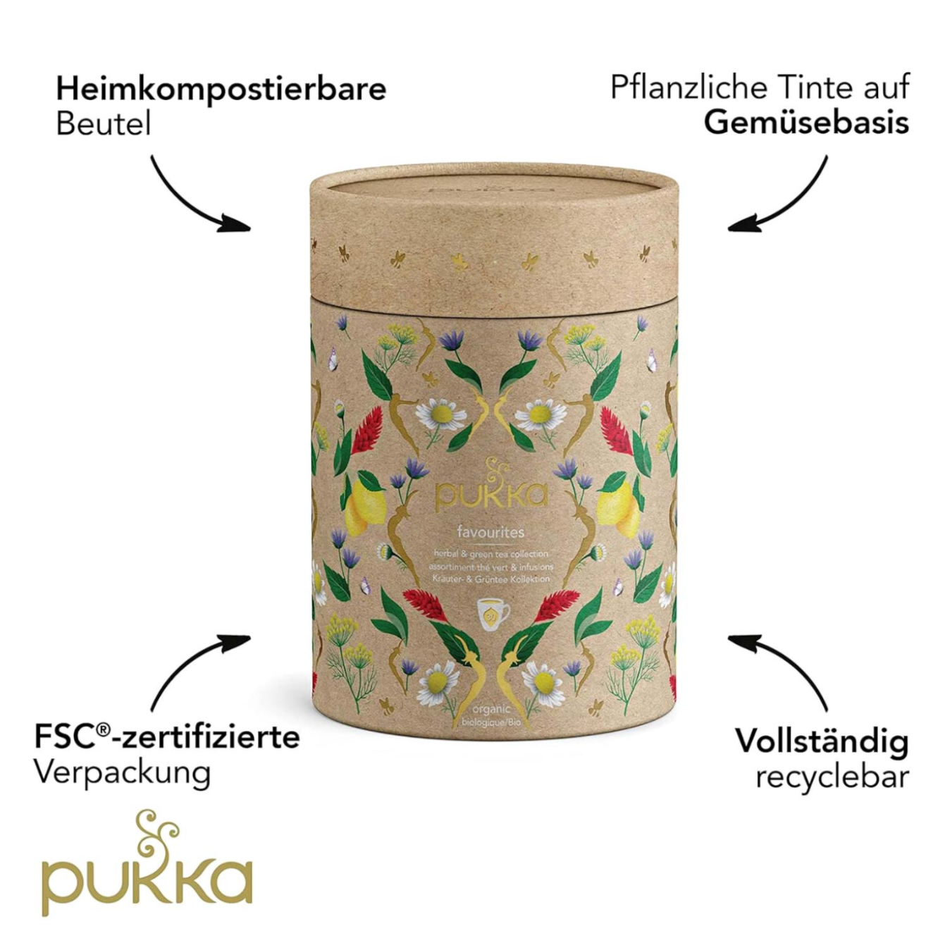 Pukka Lieblingstee Geschenkdose Bio - 30 Beutel