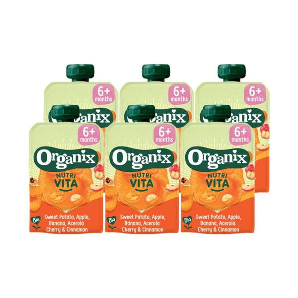 Squeeze bag Nutri Vita sweet potatoes organic 6 x 100g