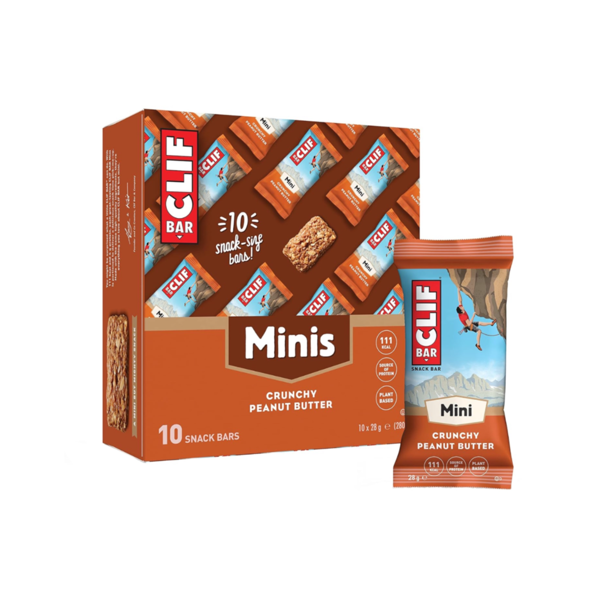 Mini-barres croustillantes au beurre de cacahuète CLIF Bar 10 x 28 g