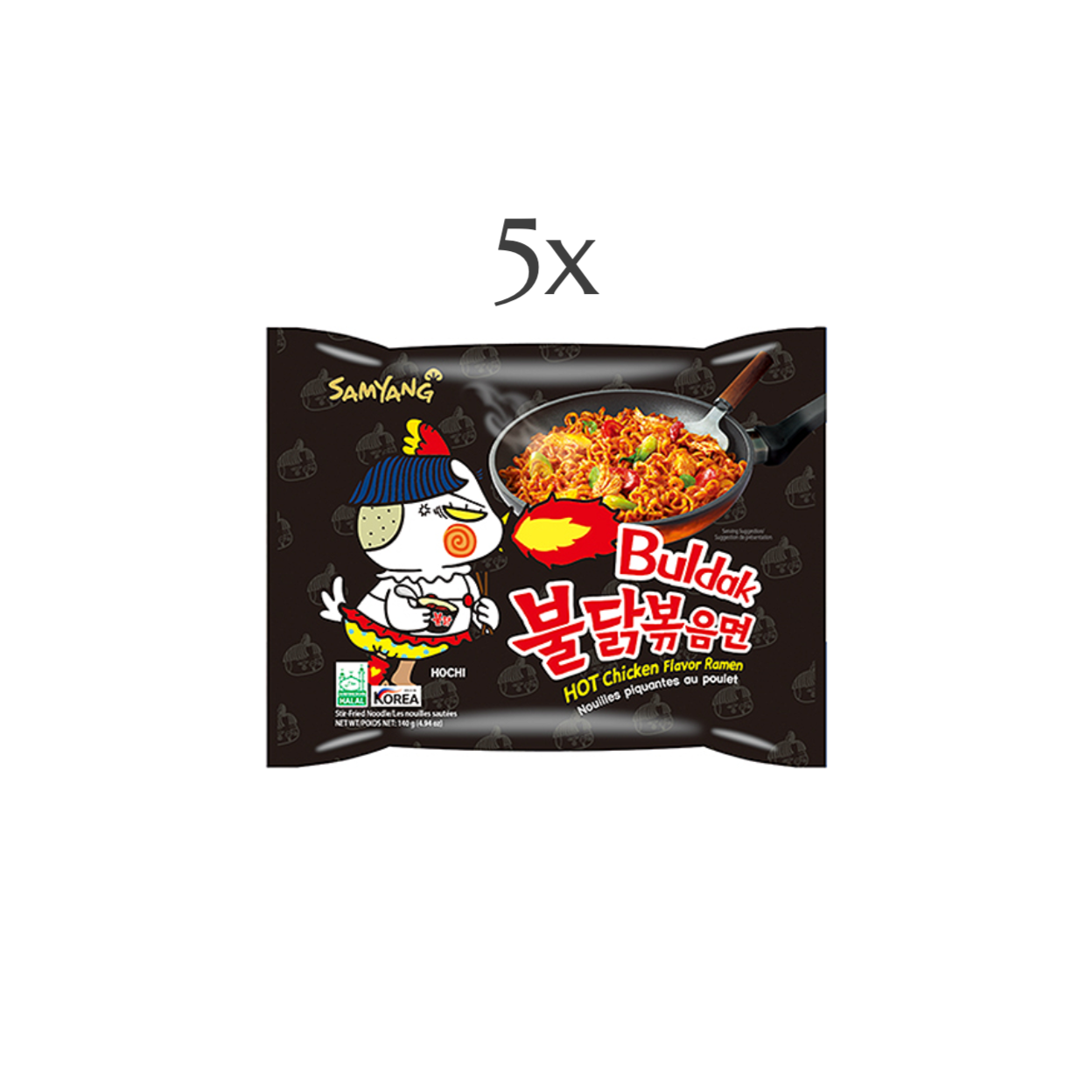 Ramen - Buldak Hot Chicken Original Pack of 5 - 700g