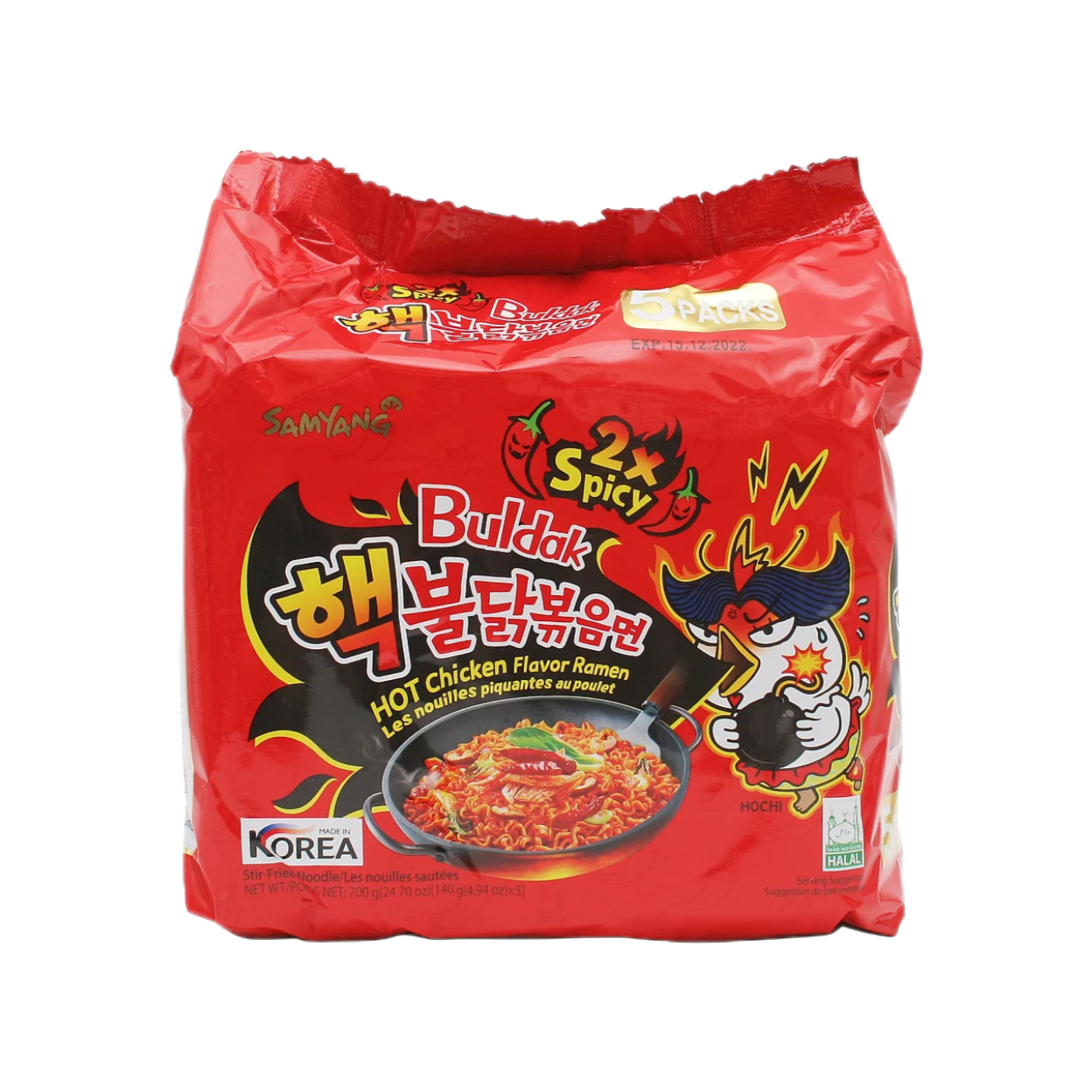 Ramen - Buldak Hot Chicken 2x Spicy Pack of 5 - 700g
