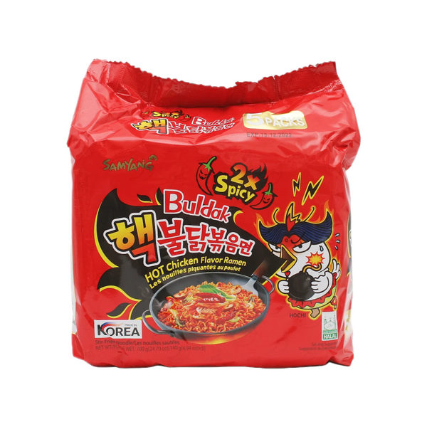 Ramen - Buldak Hot Chicken 2x Spicy 5er Pack - 700g