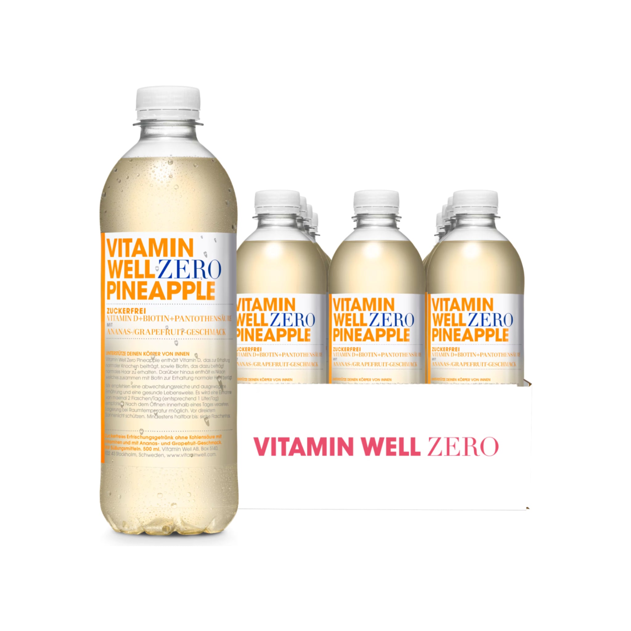 Vitamin Well Ananas Zero 12 x 500 ml