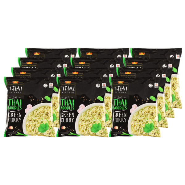 Nouilles de curry vertes de cuisine thaïlandaise 12 x 80g