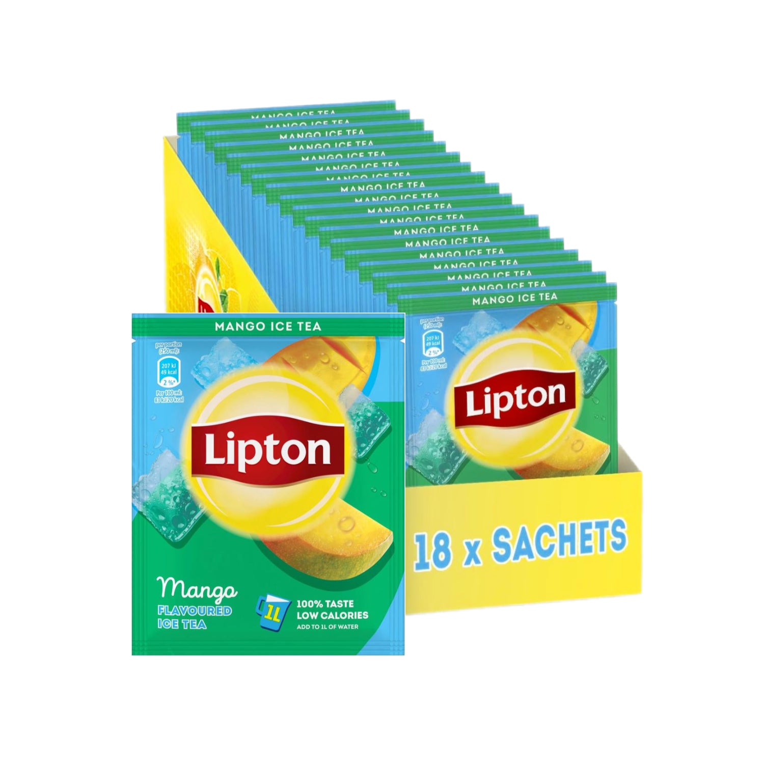 Thé glacé en poudre à la mangue 1 litre - 18 x 50 g