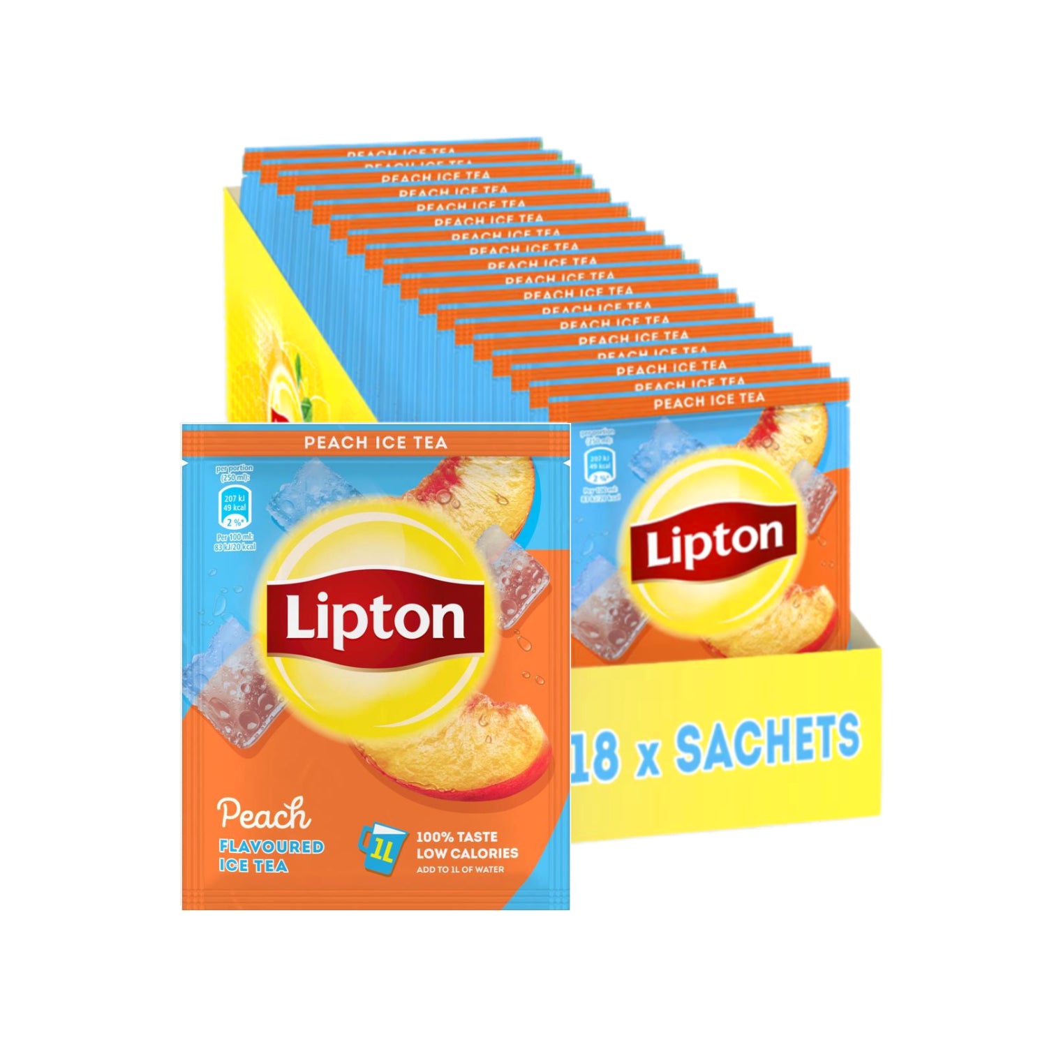Thé glacé en poudre à la pêche 1 litre - 18 x 50 g