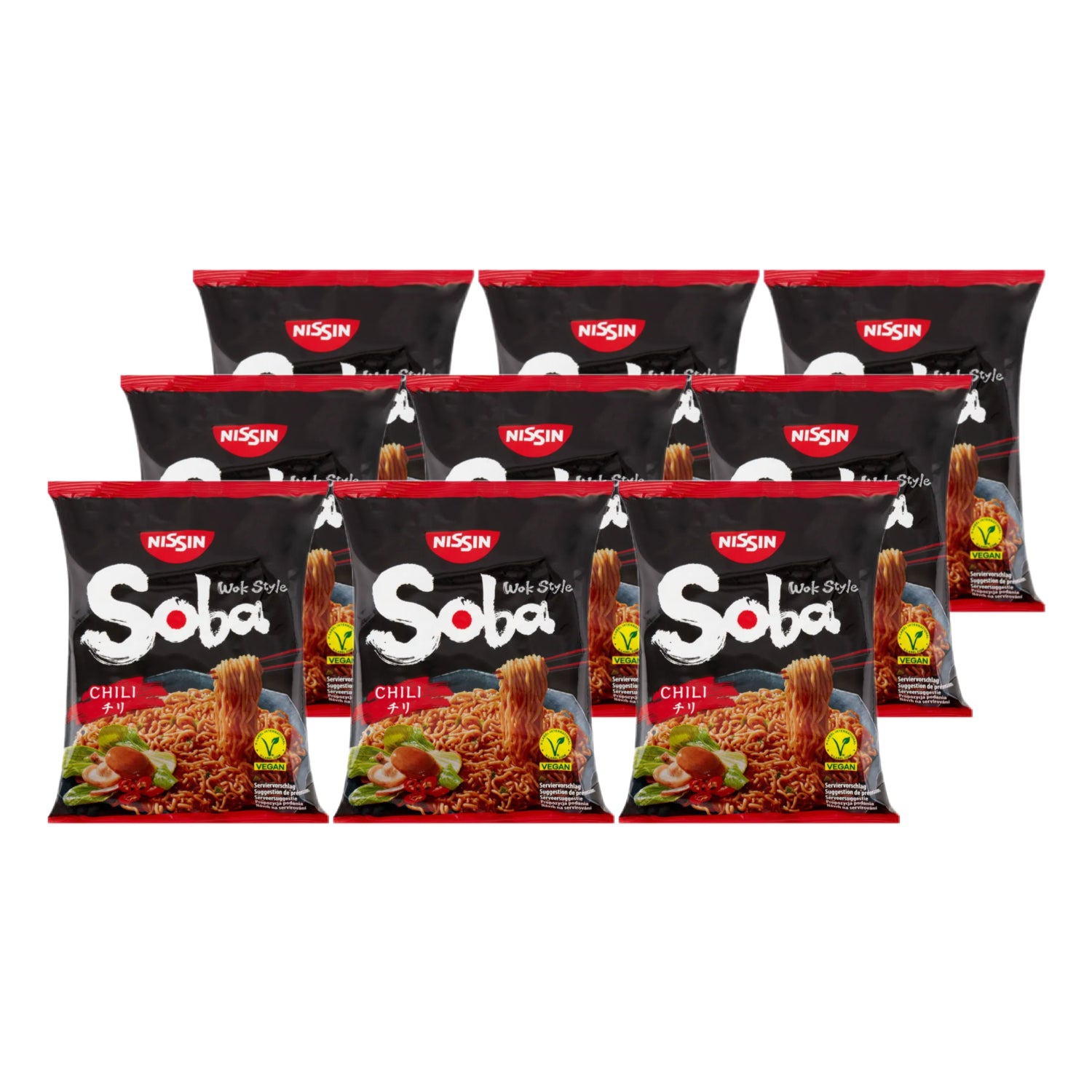 Instant Soba Noodles Wok Style Chili 9 x 111g
