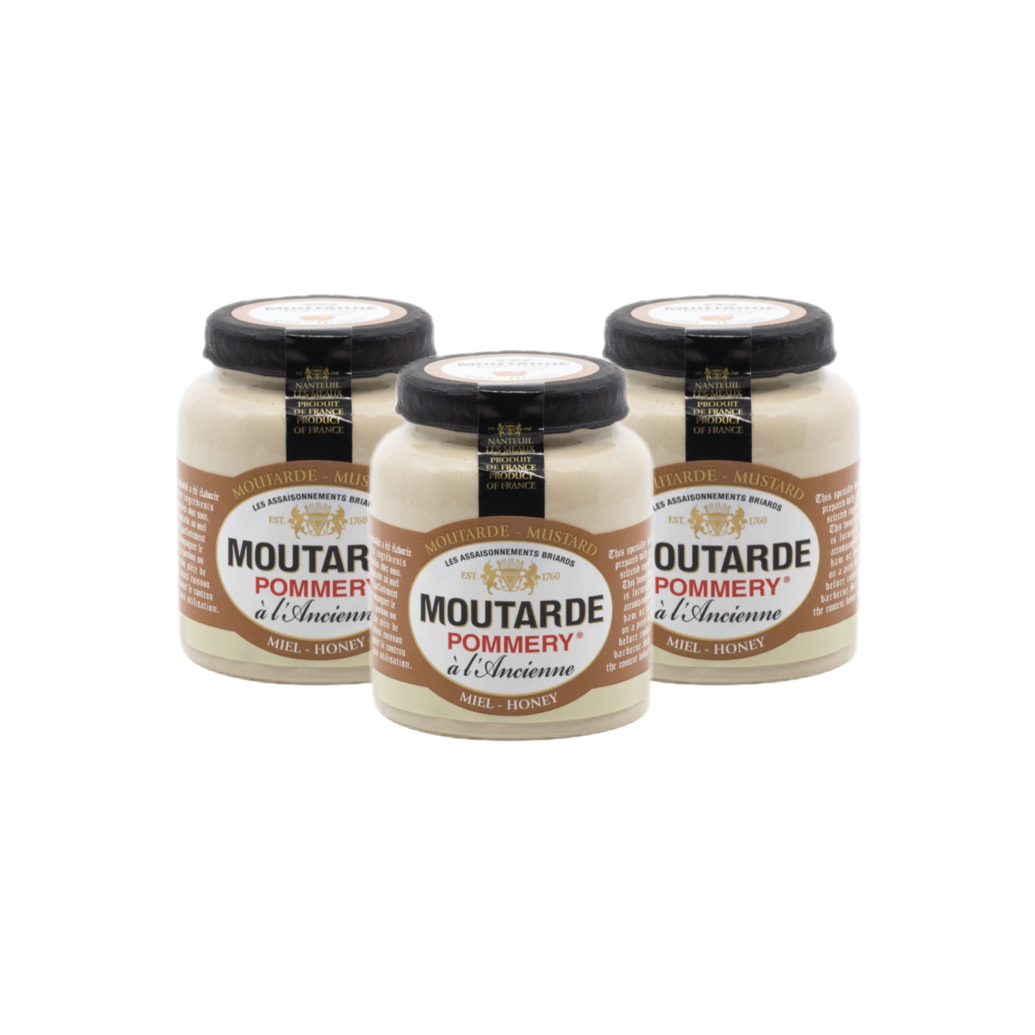Senf Moutarde mit Honig 3 x 100g